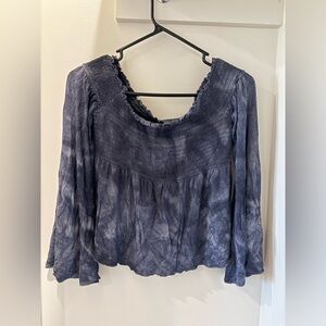 NWOT AEO Bell Sleeve Tie-Dye Top